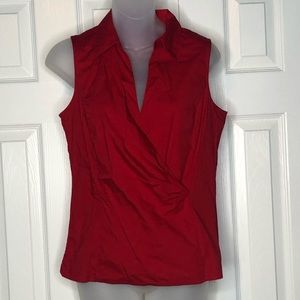 Talbots Red Sleeveless Blouse